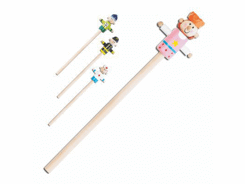 Crayon en bois avec embout bonhomme de neige