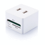 Cube usb et lecteur de carte Blancblanc