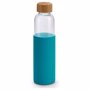 Gourde verre étui silicone 600 ml BleuBleu clair