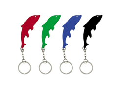 Decapsuleur porte cleen forme de dauphin metal ano