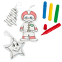 Déco de Noël étoile à colorier Au choixPolyester