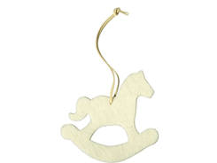 Décoration feutrine cheval blanc