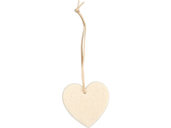 Décoration feutrine coeur blanc