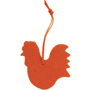 Décoration feutrine coq orange Orangeorange