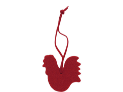 Décoration feutrine coque rouge