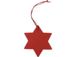 Décoration feutrine étoile rouge