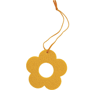 Décoration feutrine fleur avec trou jaune Jaunejaune