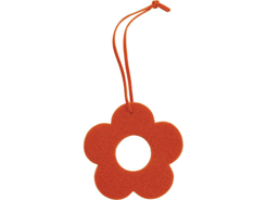 Décoration feutrine fleur avec trou orange
