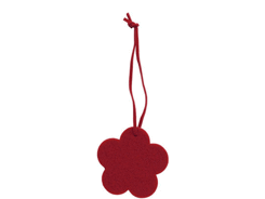 Décoration feutrine fleur rouge