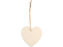 Décoration feutrine grand coeur blanc