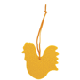 Décoration feutrine grand coq jaune Jaunejaune