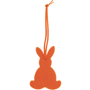 Décoration feutrine grand lapin orange Orangeorange
