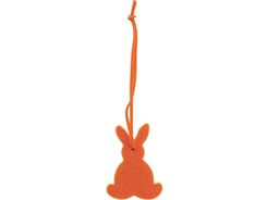 Décoration feutrine lapin orange