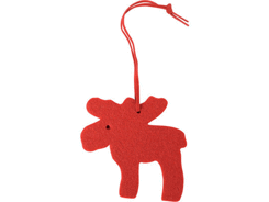 Décoration feutrine renne rouge