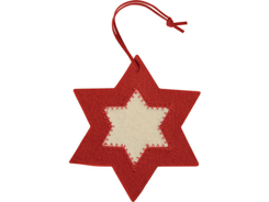 Décoration feutrine rouge et blanche