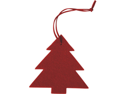 Décoration feutrine sapin rouge