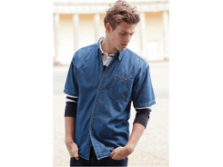 Denim shirt - chemise en jean manches courtes