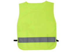 Dossard bandes réfléchissantes rouge en polyester