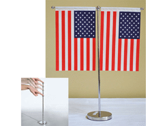 Double drapeau de table ajustable