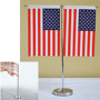 Double drapeau de table ajustable Au choixcouleurs pantone