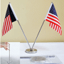 Double drapeaux de table ajustable Au choixcouleurs pantone
