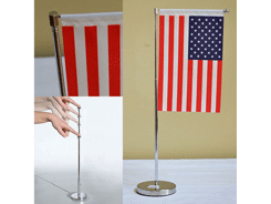 Drapeau de table a potence avec double impression