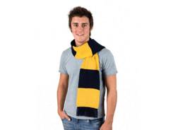 Echarpe à franges tricotées