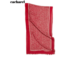 Echarpe laine giverny red