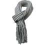 Écharpe tricot avec frange Au choixgris clair mélangé