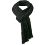 Écharpe tricot avec frange Noirnoir
