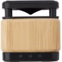 Enceinte et chargeur sans fil en bambou. Marronbrun