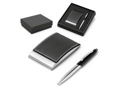 Ensemble stylo et porte-cartes