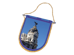 Fanion ovale avec franges