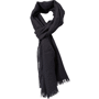 Foulard avec frange Noirnoir