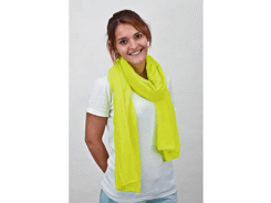Foulard jaune fluo en viscose/polyester
