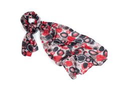 Foulard rouge/noir en polyester