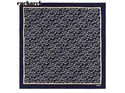 Foulard soie colombes bleu