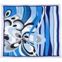 Foulard soie fleur pop BleuBleu