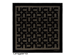 Foulard soie monogramma mini black_brown