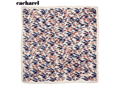 Foulard soie onde bleu