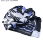 Foulard soie papillons Au choixbleu marine/blanc