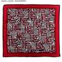 Foulard soie patchwork Au choixrouge/noir