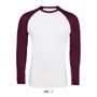 Tee-shirt sol's funky lsl BlancBlanc / bordeaux