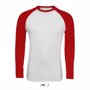 Tee-shirt sol's funky lsl RougeBlanc / Rouge