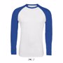 Tee-shirt sol's funky lsl BlancBlanc / Royal