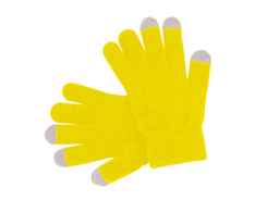 Gant écran tactile jaune en acrylique