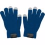 Gants munis de 3 embouts pour écran tactile. Bleubleu