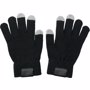 Gants munis de 3 embouts pour écran tactile. Noirnoir