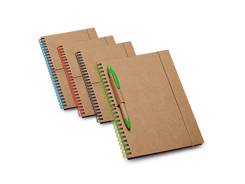 Carnet B6 couverture carton stylo recyclé