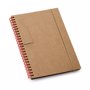 Carnet B6 couverture carton stylo recyclé RougeRouge